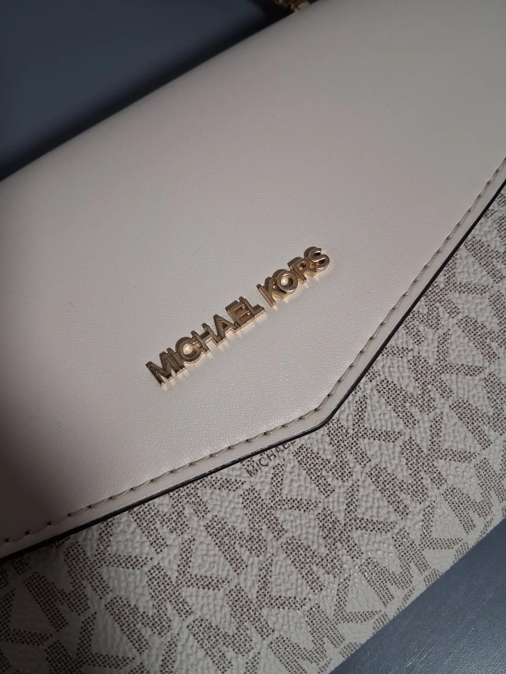Michael Kors Beige Cream Signature Crossbody Bag